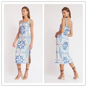 💥NEW‼️FINDERS KEEPERS YOLANDA DRESS IVORY TILE